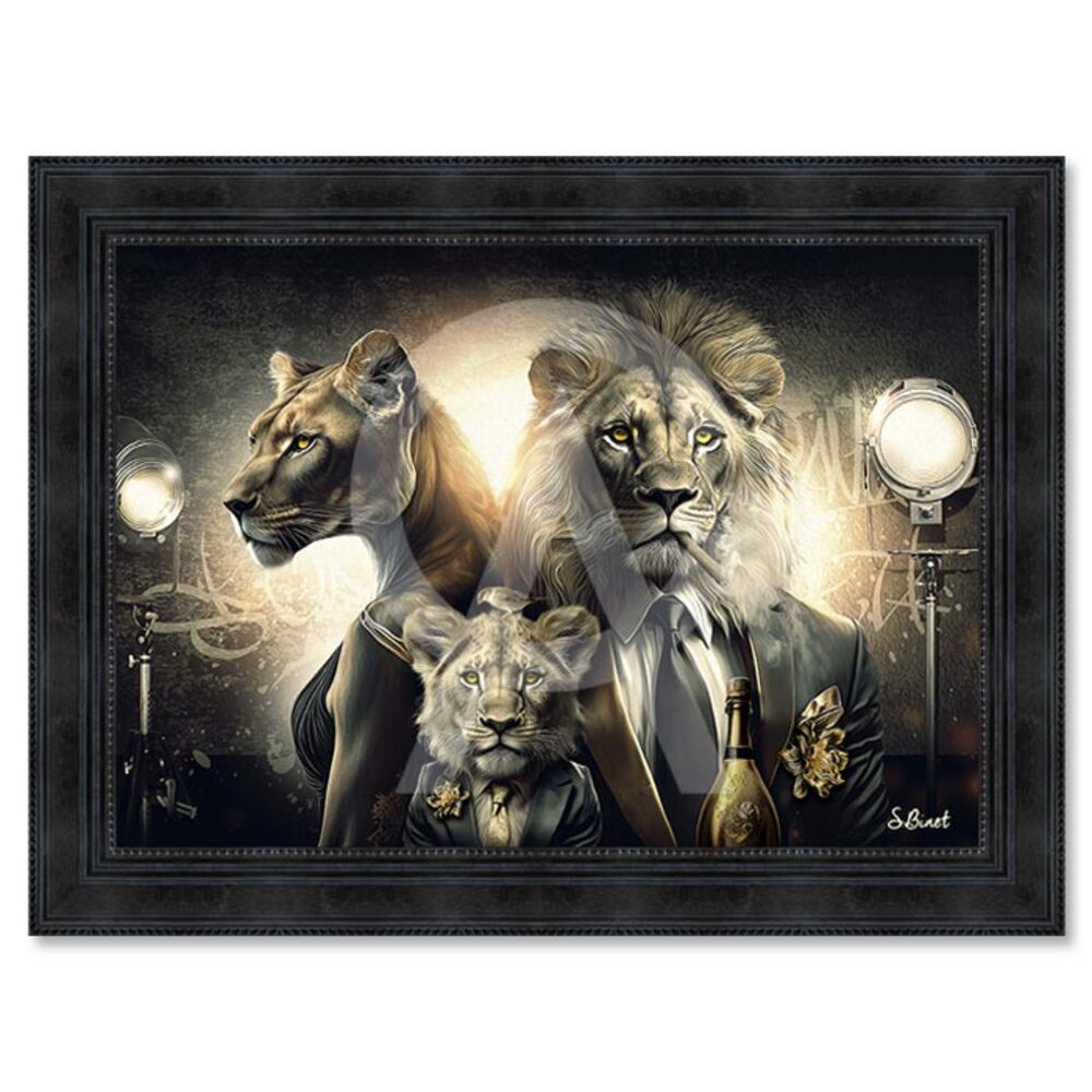 sylvain-binet-lion-et-lionne-luxury-image-encadree-tableau-annette-carrelage-narbonne