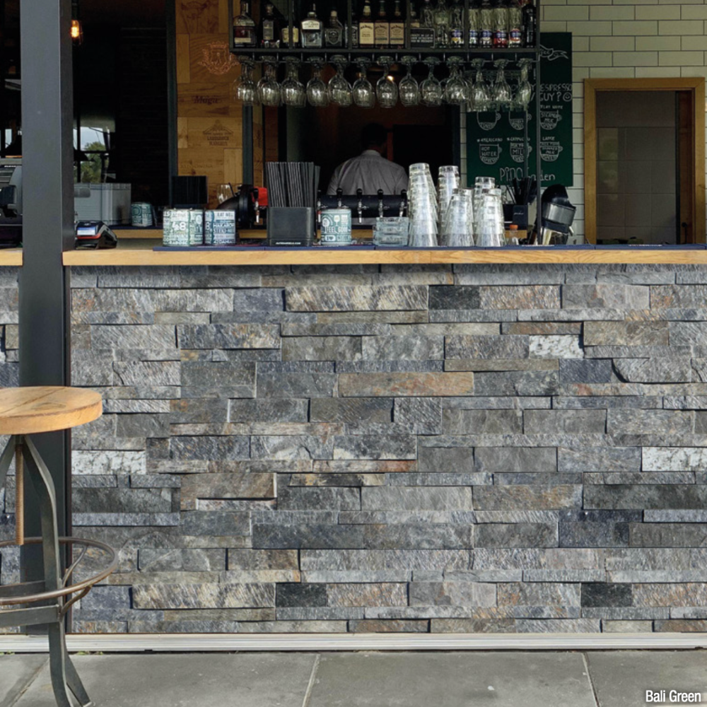 Parements muraux fins Gris, Rusty, Green bali, Scabas annette carrelage narbonne