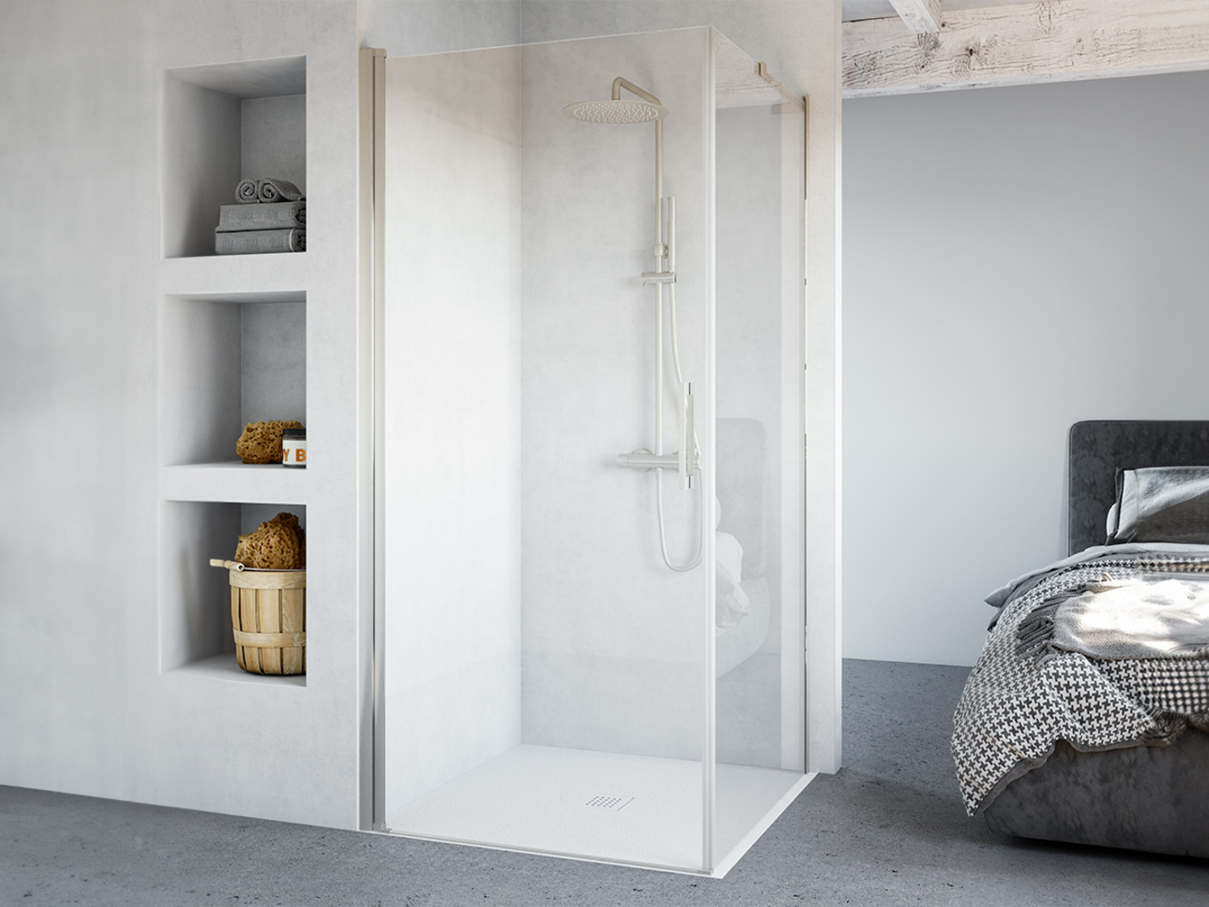 Paroi de douche Single 4 annette carrelage narbonne