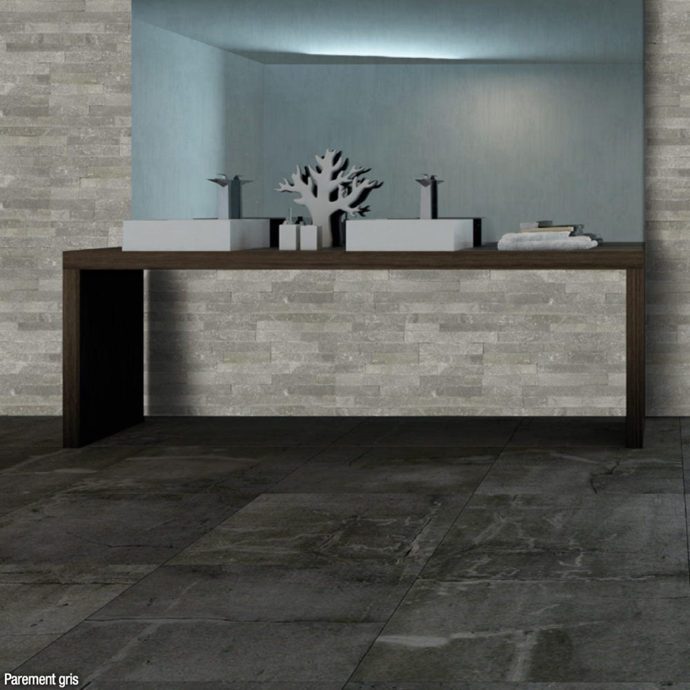 Parements muraux fins Gris, Rusty, Green bali, Scabas annette carrelage narbonne