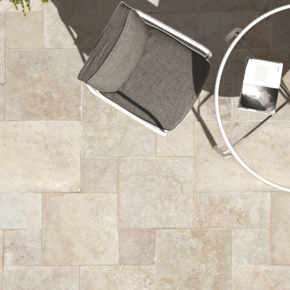 margelle travertin Classic mix et Standard mix annette carrelages narbonne