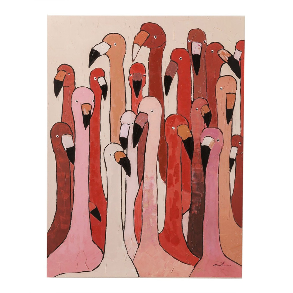 Tableau Touched Flamants Roses 90x120 cm - annette carrelages narbonne
