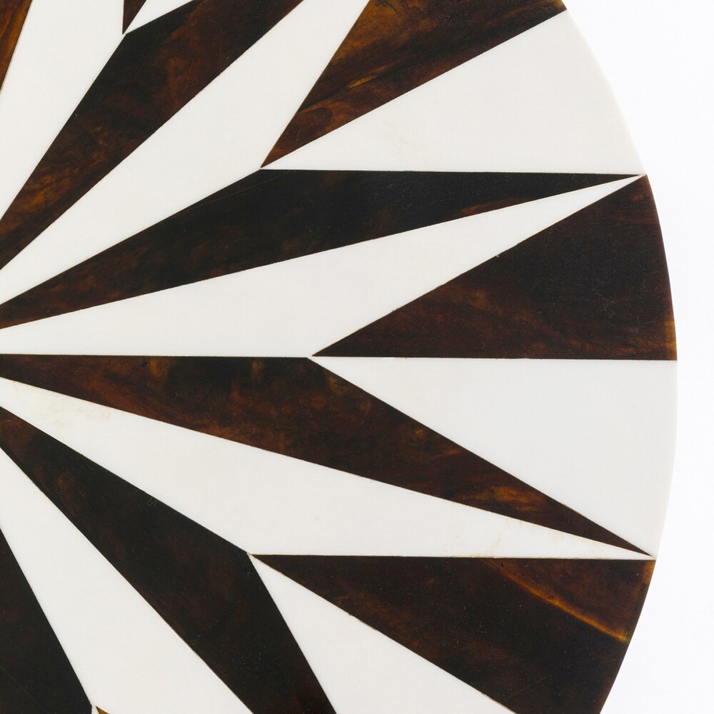 Table d’appoint Domero Star Marron et Blanche - 40 cm Kare Design - annette carrelages narbonne