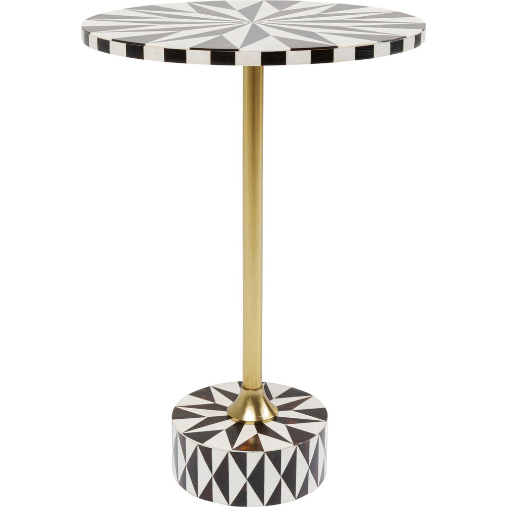 Table d’appoint Domero Star Marron et Blanche - 40 cm Kare Design - annette carrelages narbonne