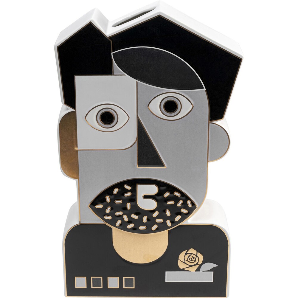 Vase homme abstrait gris 43cm Kare Design annette carrelage narbonne